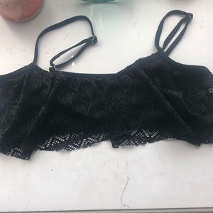 Black lace swimsuit